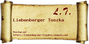 Liebenberger Toszka névjegykártya